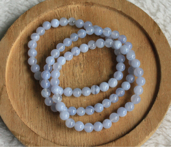 Blue lace agaat powerbead 6 mm
