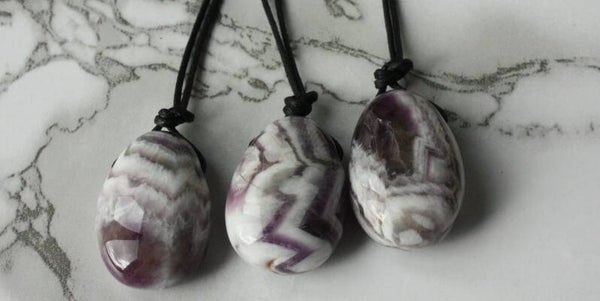 Chevron amethist ketting
