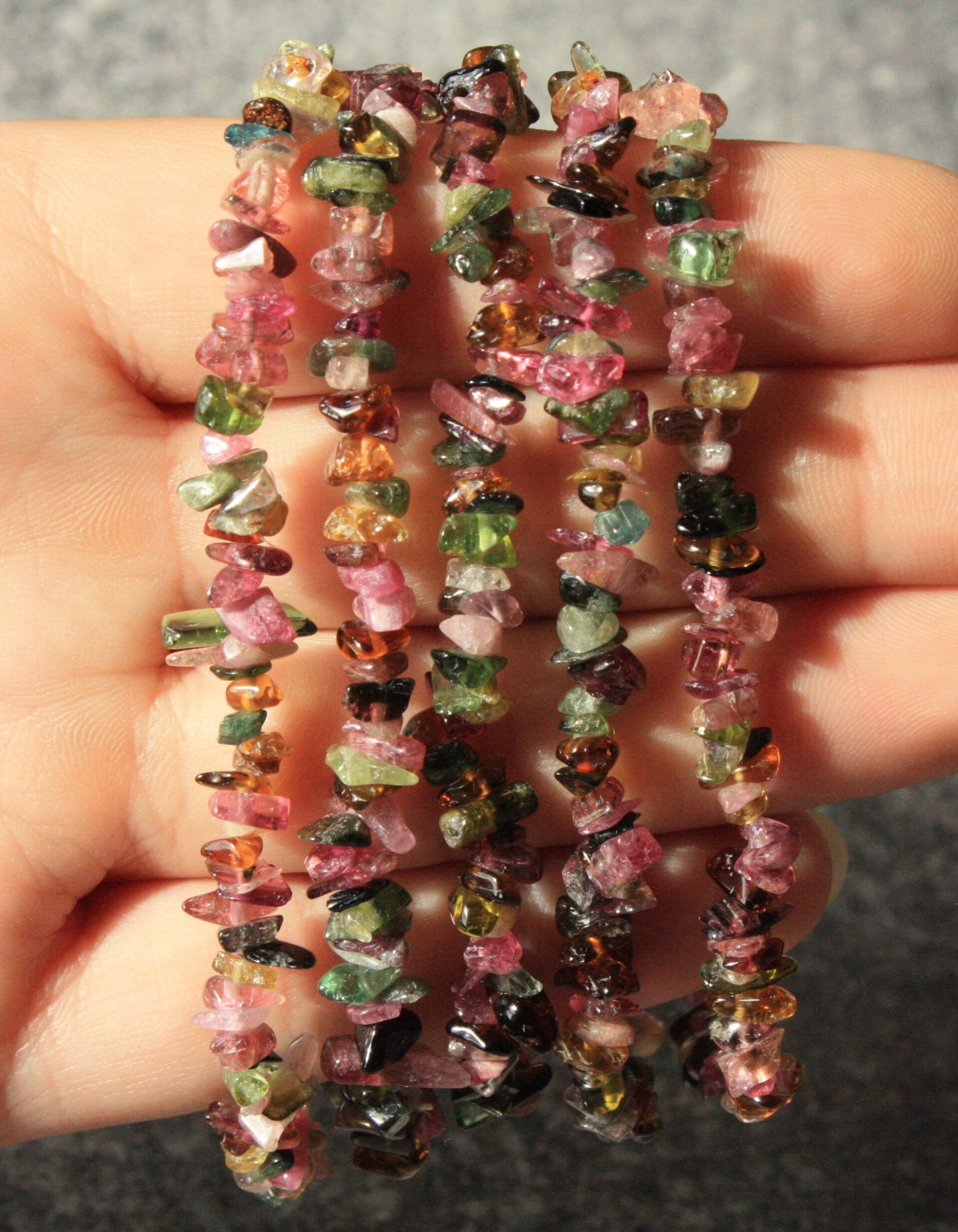 Toermalijn mix splitarmband (fijn)