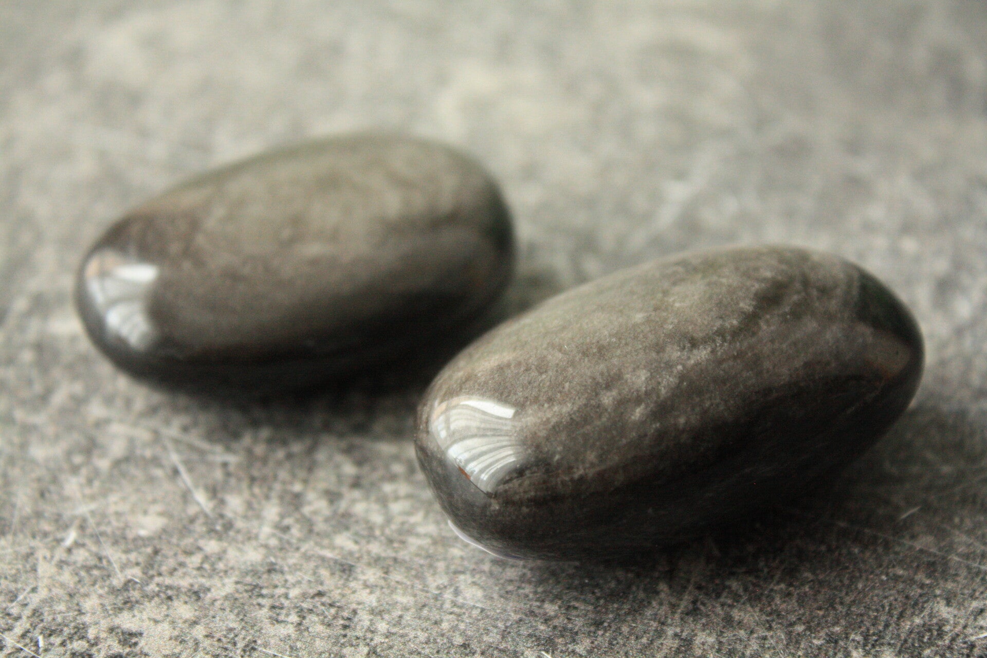 Zilver obsidiaan handsteen