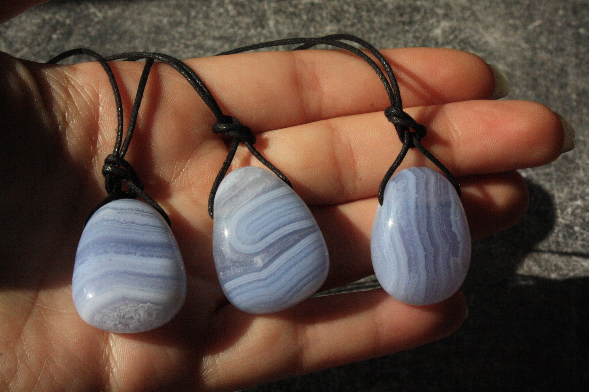 Blue lace agaat ketting