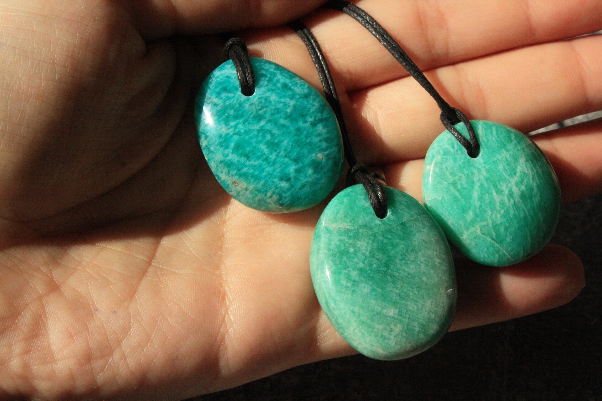 Amazoniet amulet ketting