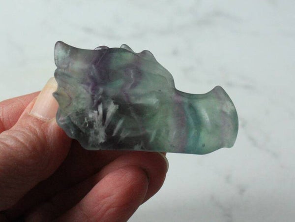 Regenboog fluoriet drakenhoofd 04