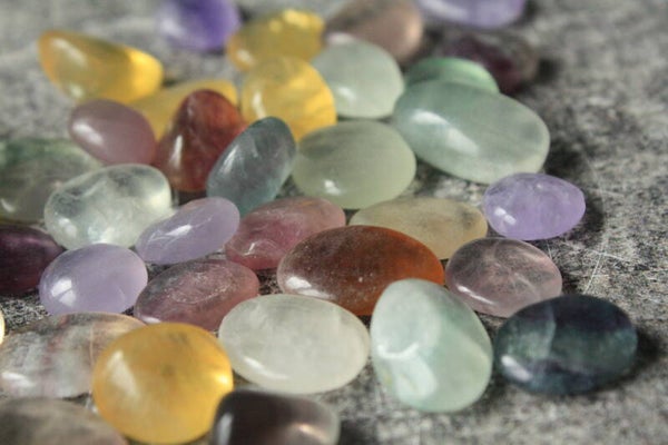 Fluoriet trommelsteentjes (9 stuks)
