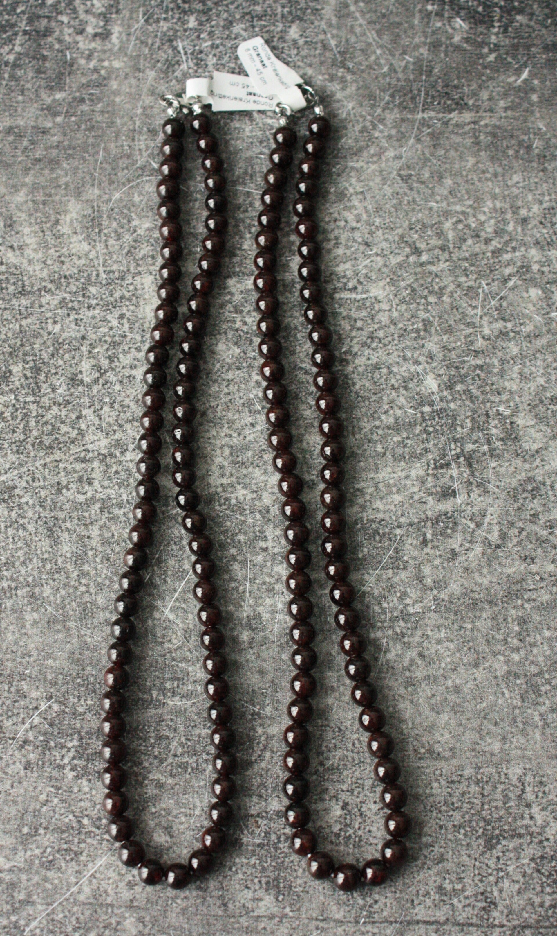 Granaat kralen ketting (6mm kraal)