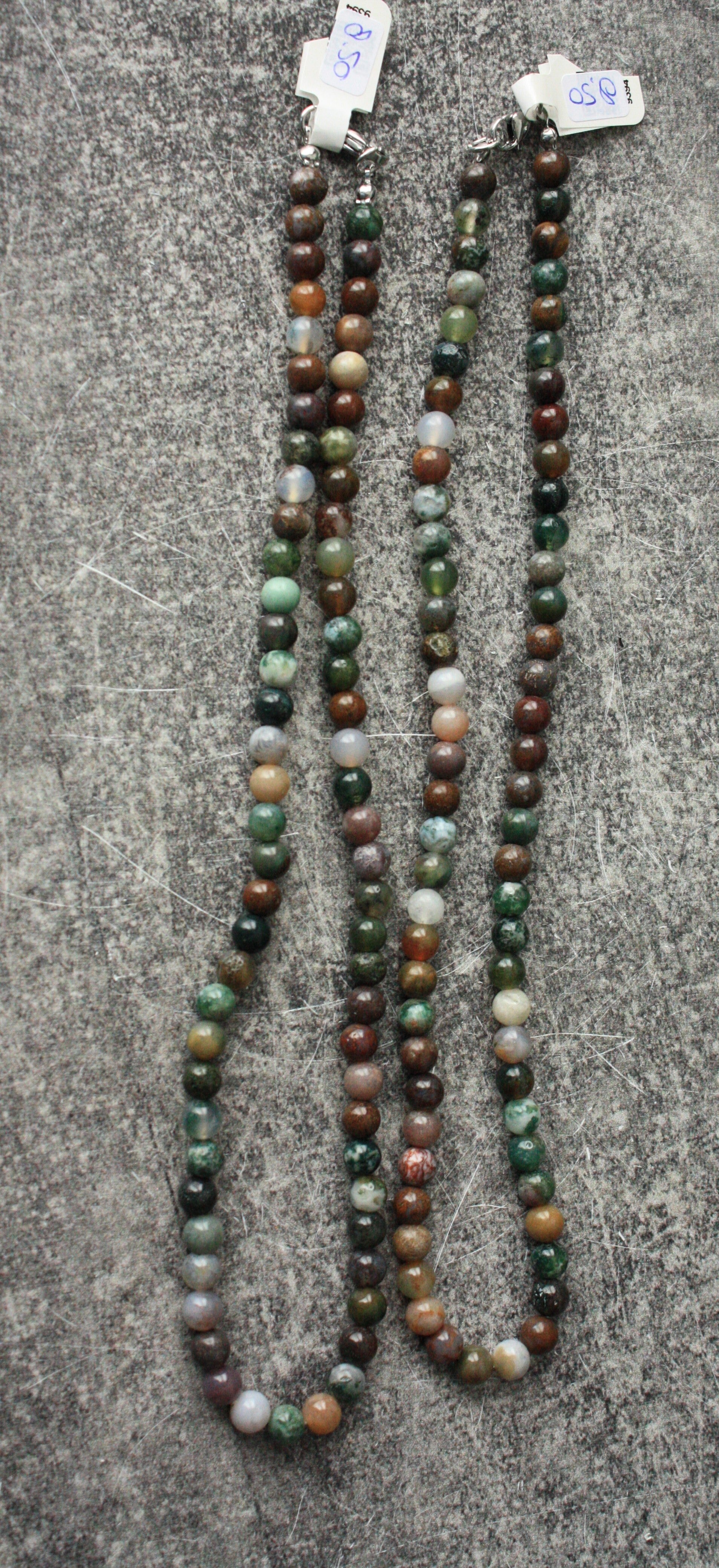 Agaat kralen ketting (6 mm kraal)