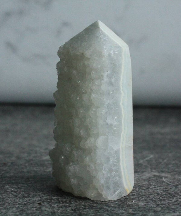 Witte druzy agaat toren 04