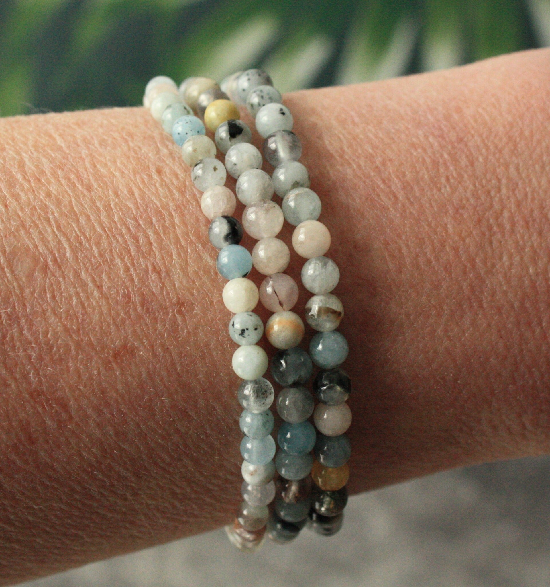 Aquamarijn powerbead (4 mm kraal)