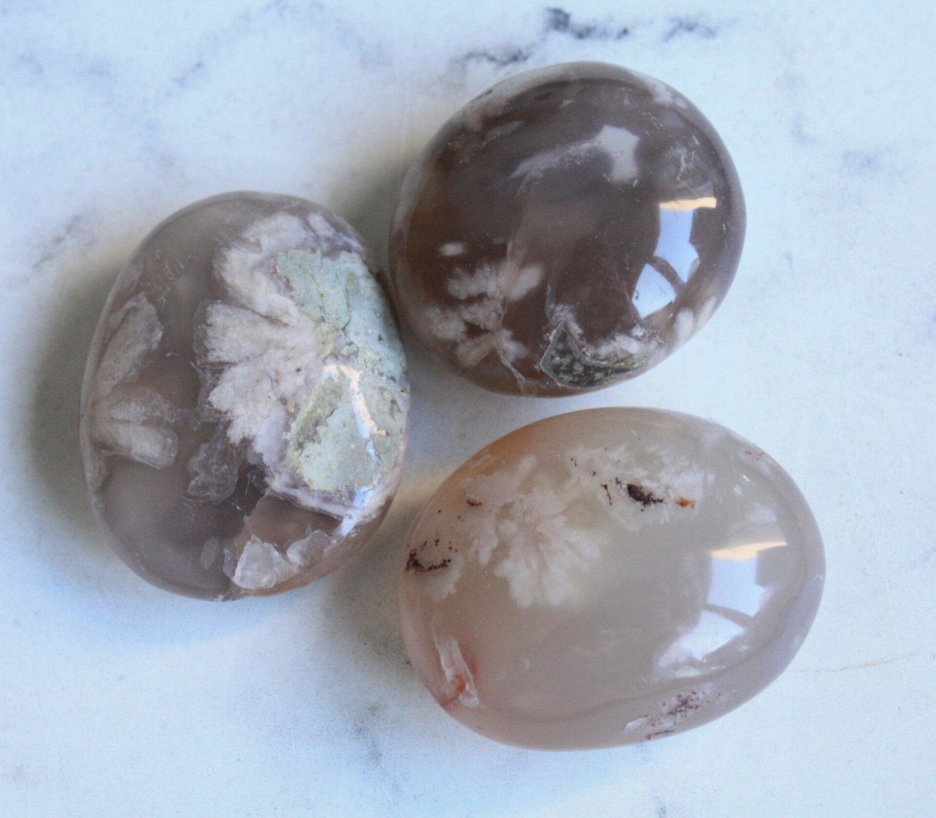 Bloem agaat handsteen