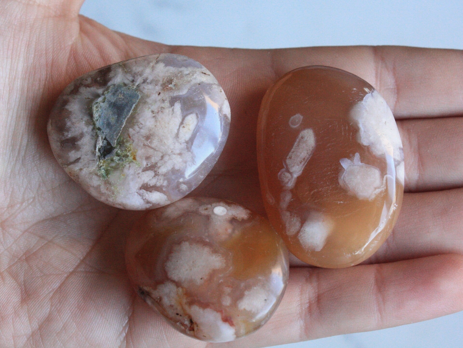 Bloem agaat handsteen