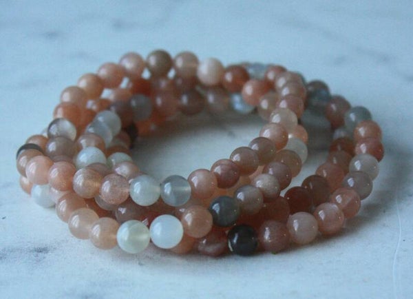 Maansteen powerbead 6 mm