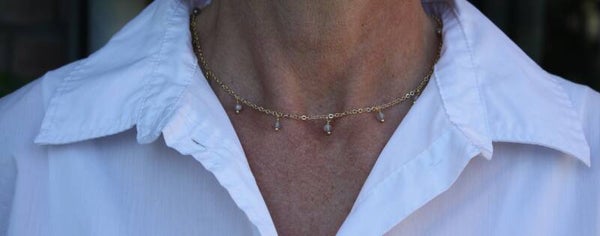 Labradoriet ketting (goudkleurig)