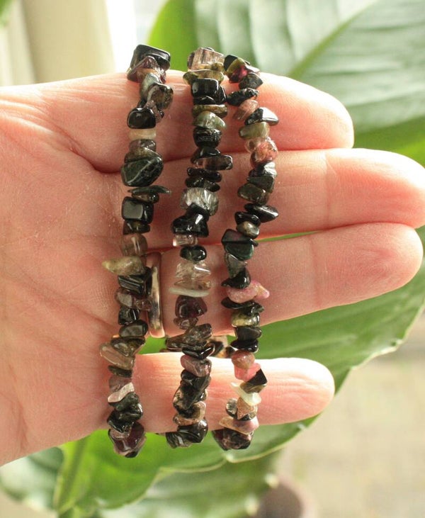 Toermalijn donkere mix splitarmband