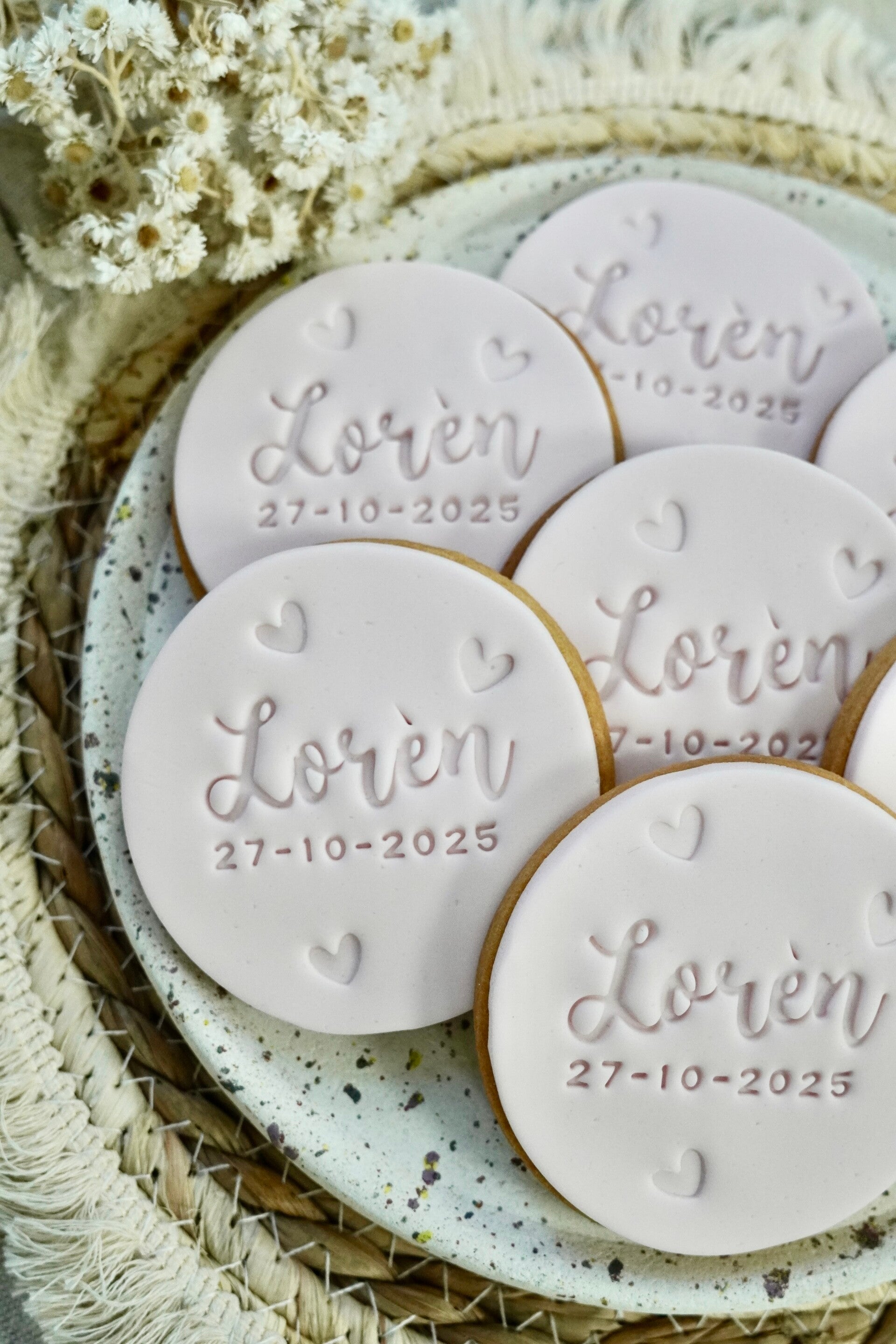 Classic koekjes met hartjes (erin gedrukt)