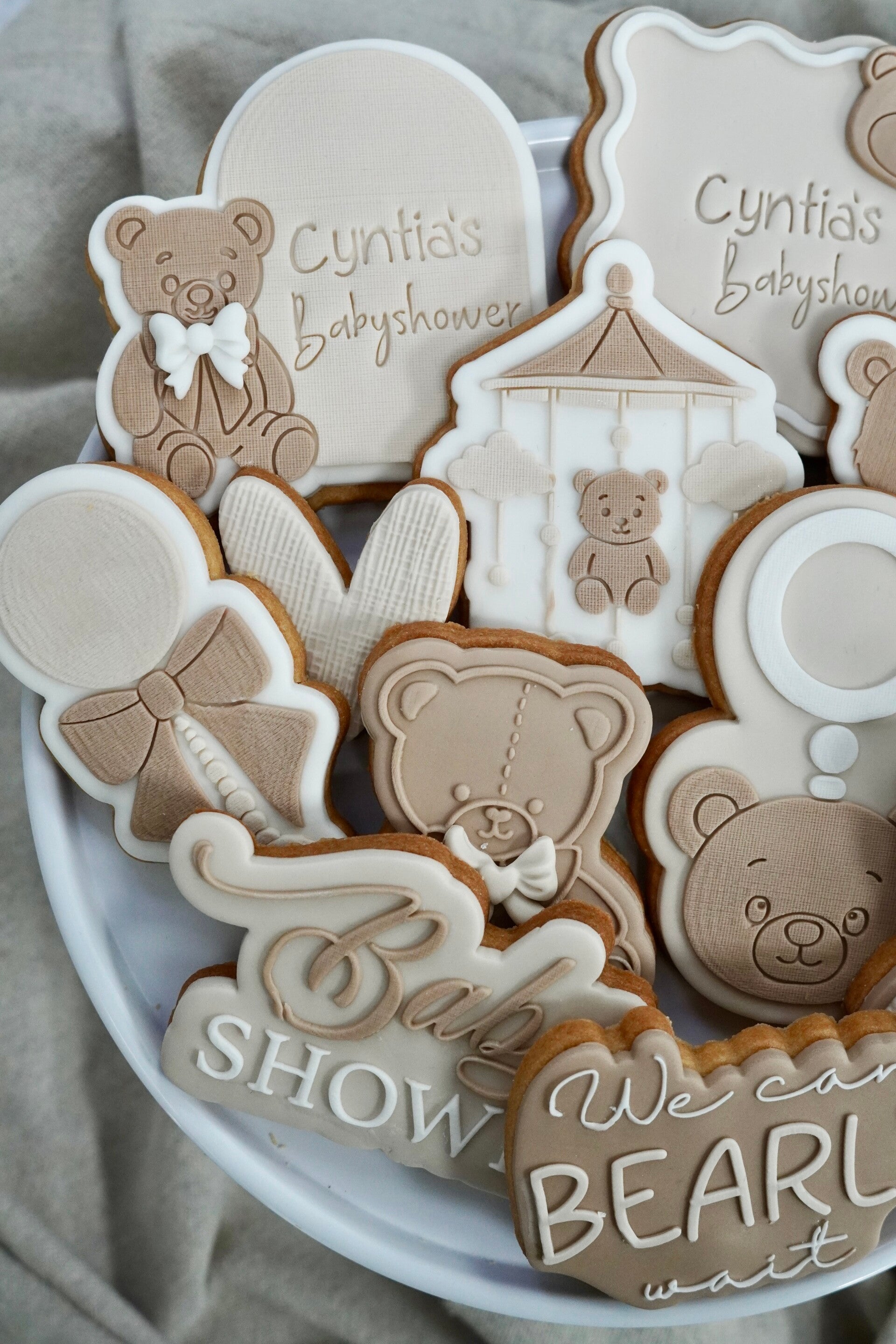 We can bearly wait babyshower thema