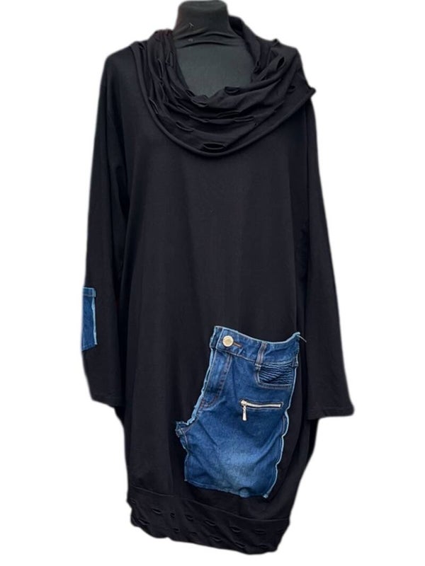 Moonshine tuniek met jeans zak mt 52-54-56-58