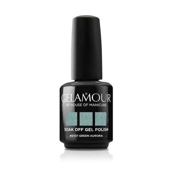 Gel Polish #S107 Green Aurora (15ml)