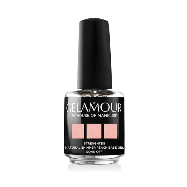 Strengthen Natural Shimmer Peach Base Gel Soak Off Gel Amour