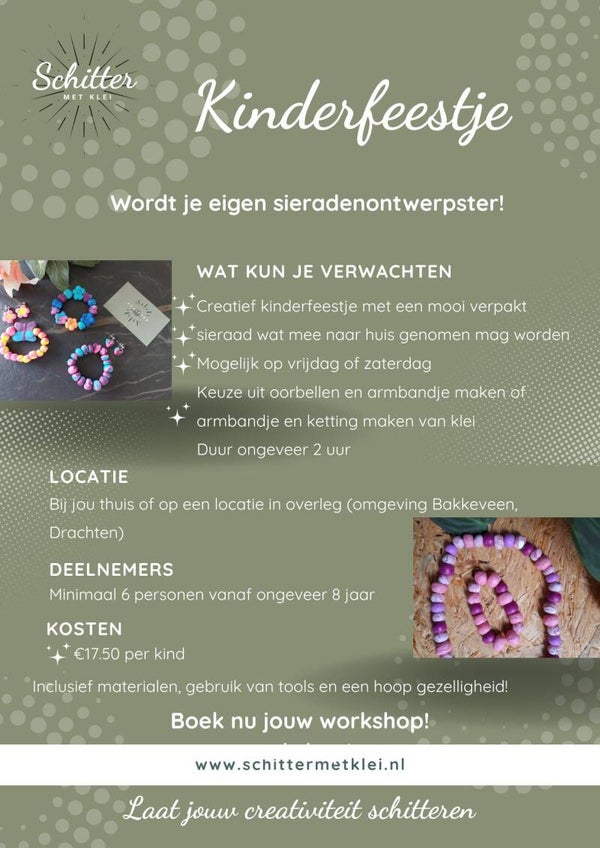 Workshop kinderfeestje (op locatie)