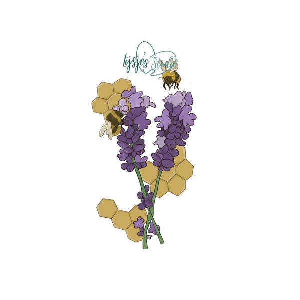 Bijen en lavendel