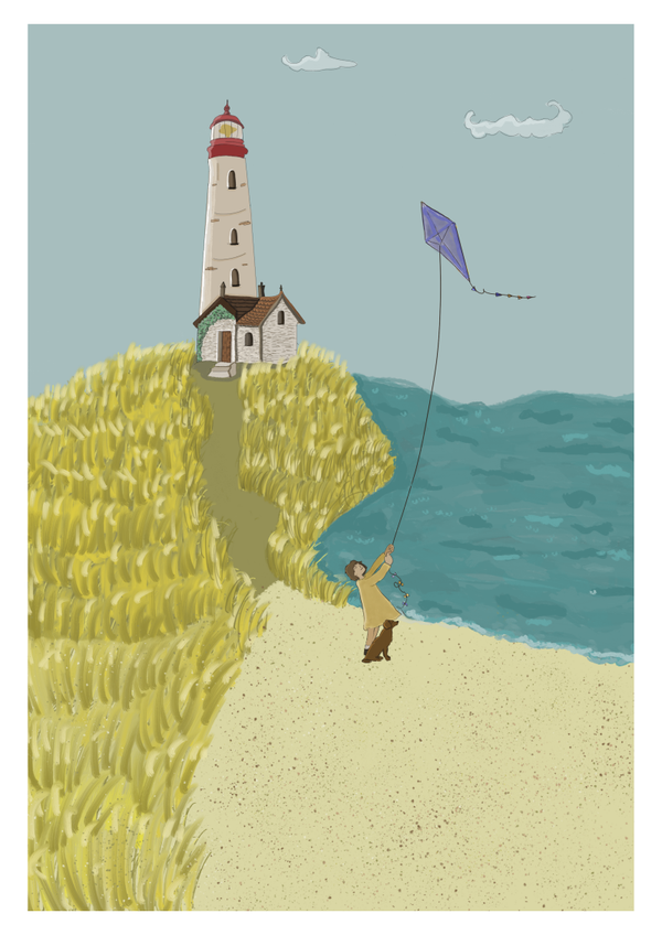 Als de vlieger danst A4 Fine art print