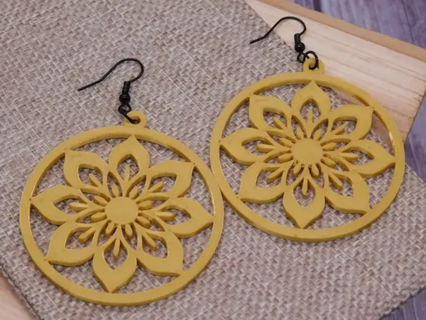 Pendientes flor redondos