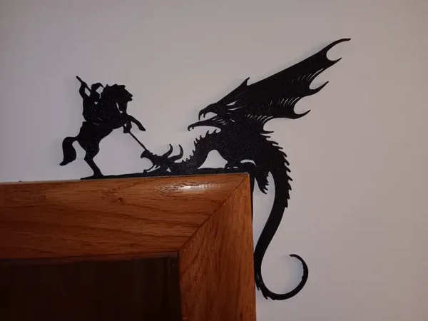 Silueta de Esqueleto de Matadragones para Puerta