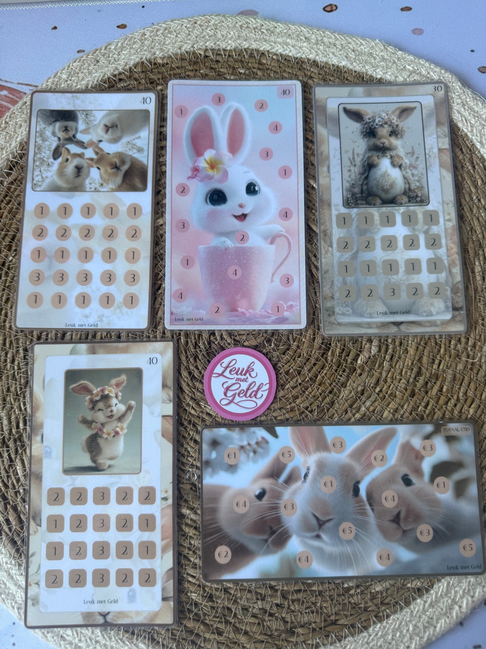 Konijntjes sparen (per set en per stuk)