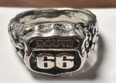 Route 66 Large Pewter Ring RS24