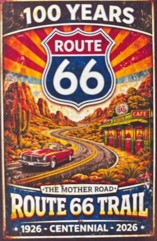 100 Years Rte 66   Magnet RT185