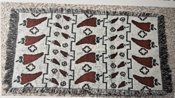 Chili Pepper Bone  2'x3' Rug 8 090-0206