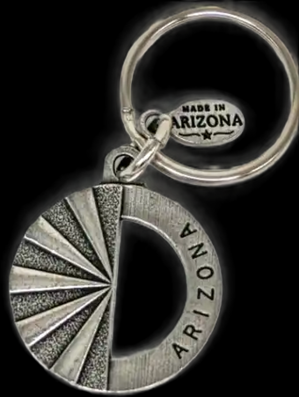 Circular Arizona Flag Keychain (Pierced) 2336