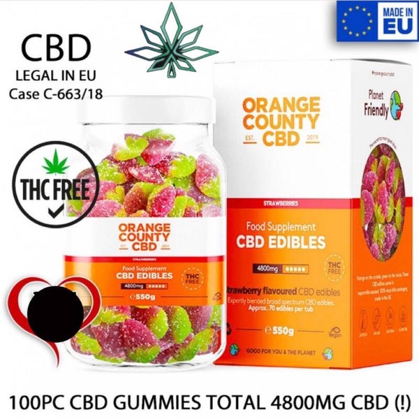 CBD GUMMIES 100PC 4800MG STRAWBERRY
