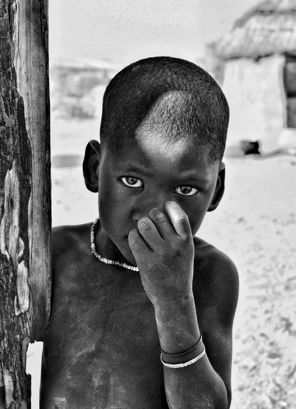 Himba kind op acrylglas