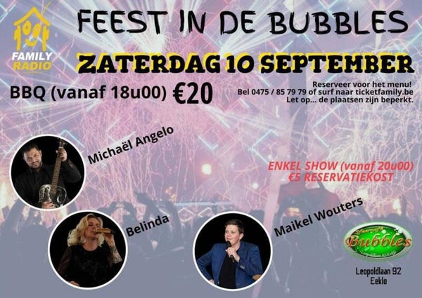 10 September - Feest in de Bubbles
