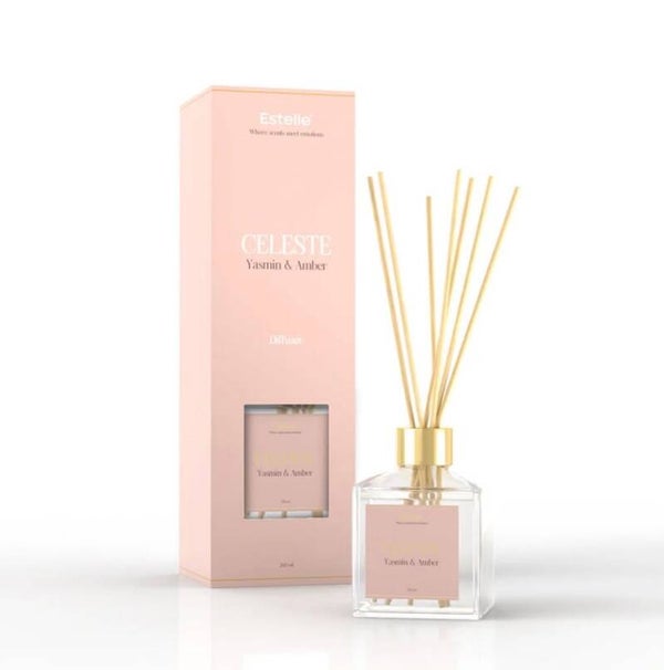 Estelle geurstokjes Celeste - Yasmine & Amber 200 ml