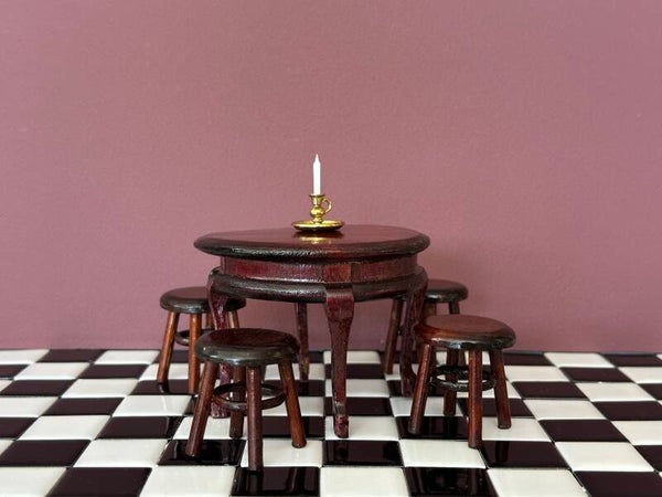 5-delige eettafel-set rond
