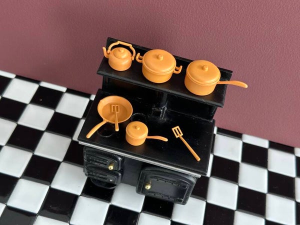 Pannenset oranje (10-delig)