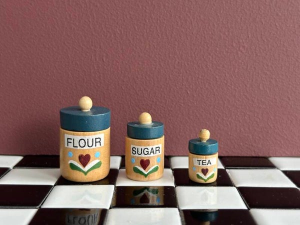 Potjes met deksel, 3 stuks