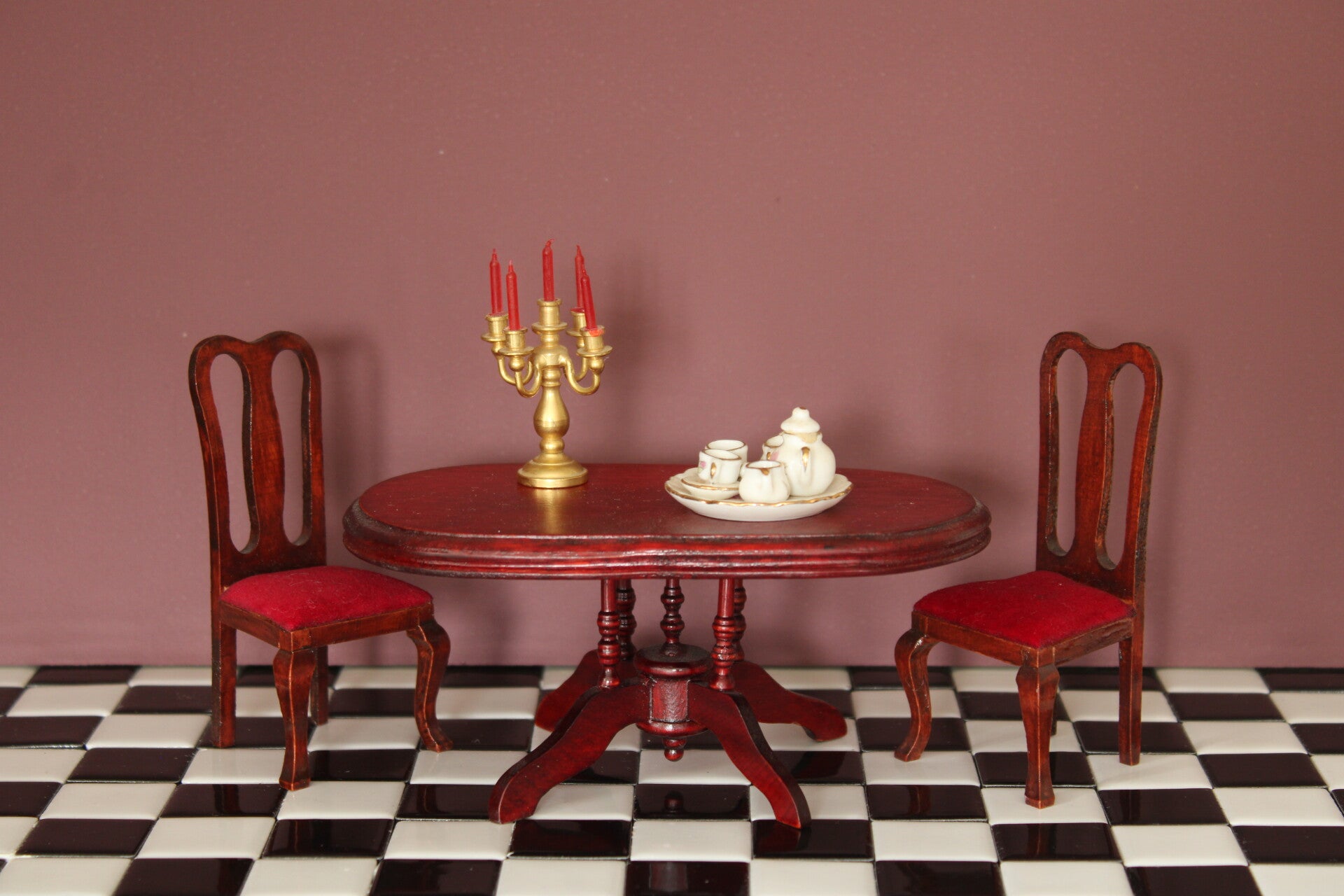 3-delige eettafel-set ovaal