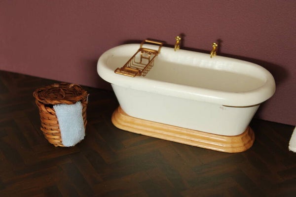 Wasmand + handdoek lichtblauw