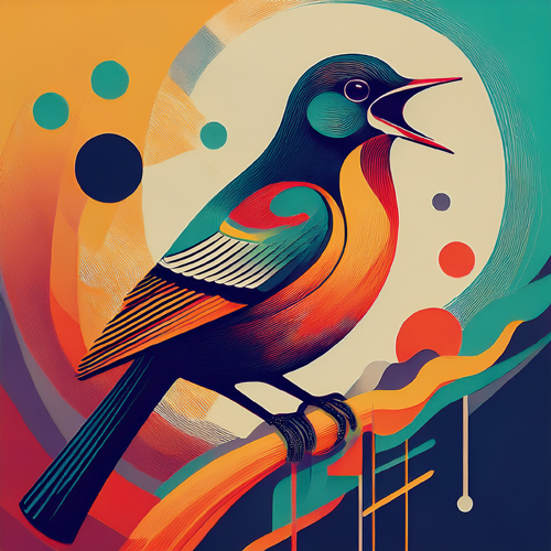 Illustration of a blackbird