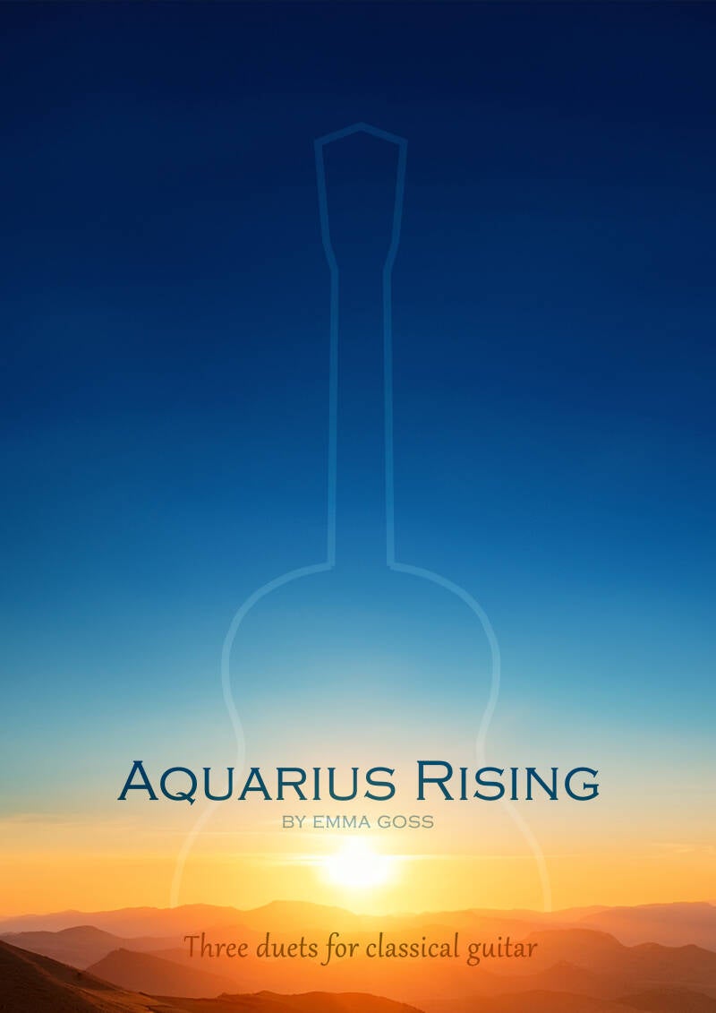 Aquarius Rising sheet music for classical guitar duet: front cover