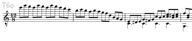 Musical sketch T60: sheet music for classical guitar