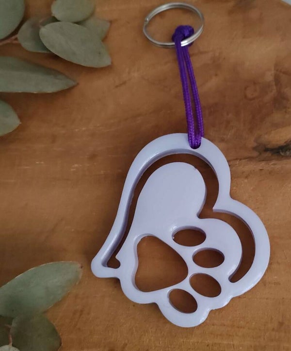 Sleutelhanger Hart Lila