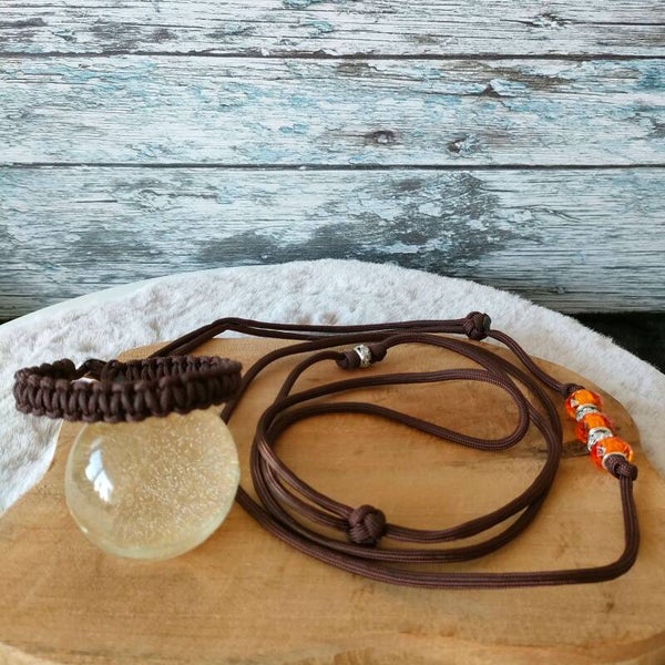 Showlijn walnut oranje/zilver