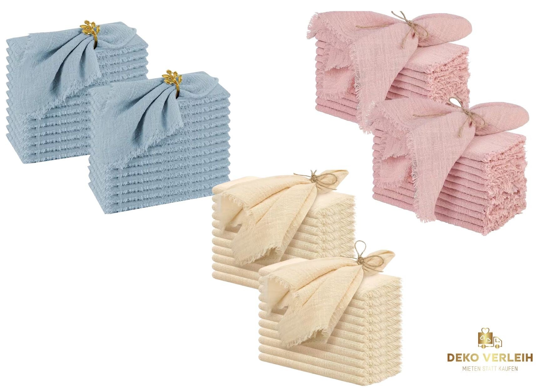 Baumwoll-Servietten, 42x42 cm