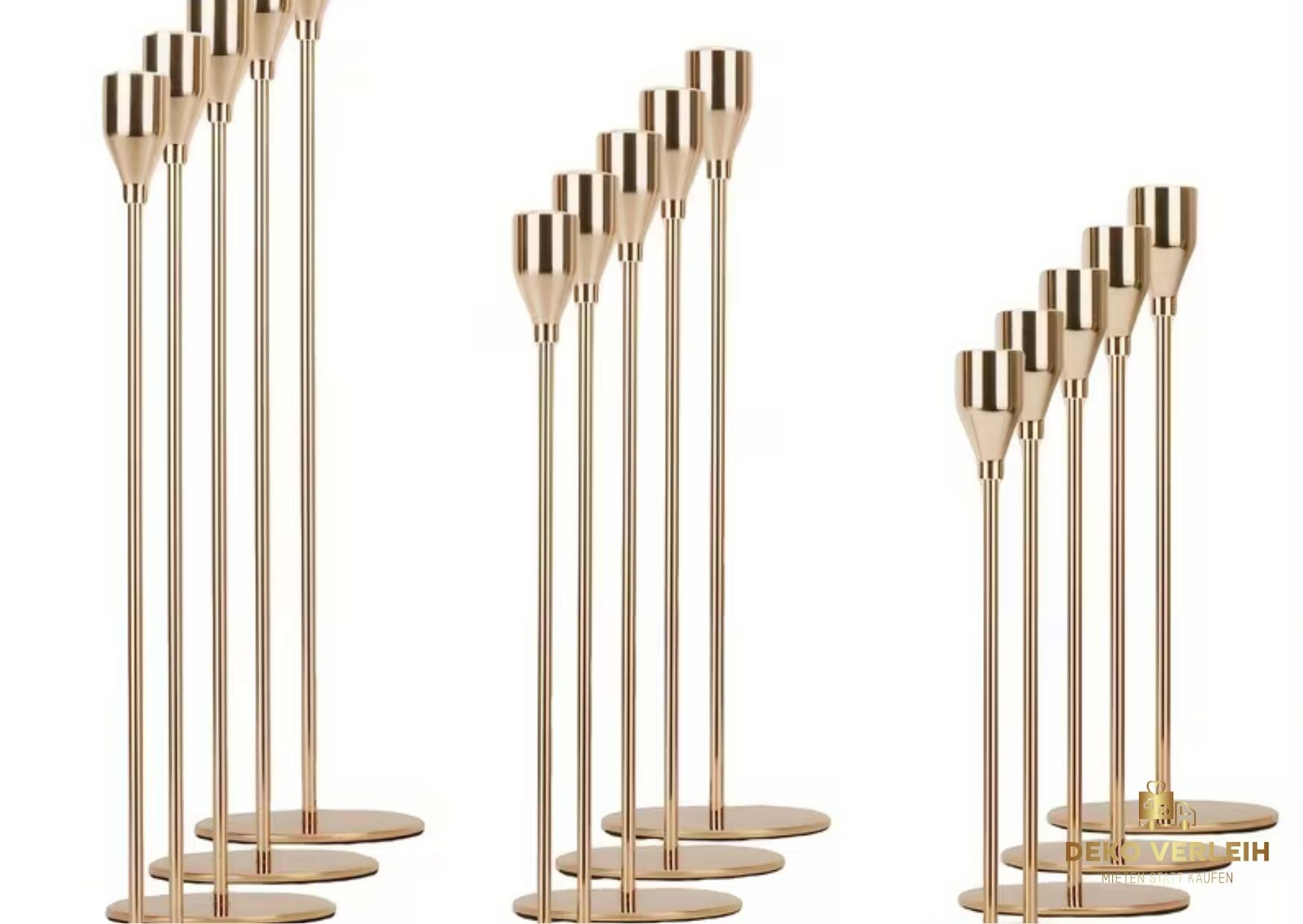 6-teiliges Kerzenhalter-Set in Gold