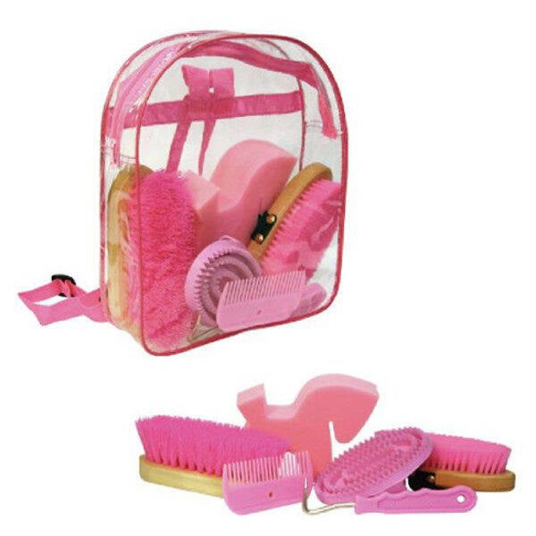 Poetsrugzak met inhoud, Roze