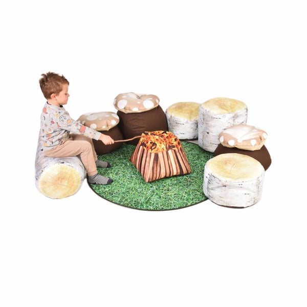 Forest School: Silver Birch Campfire Seating Set (9 pieces)